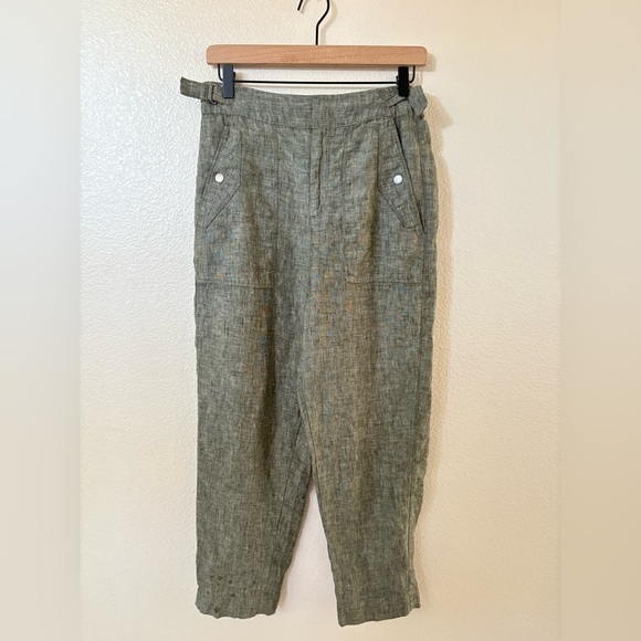Athlete Voyager Linen Pant size 2 Green - Picture 2 of 4
